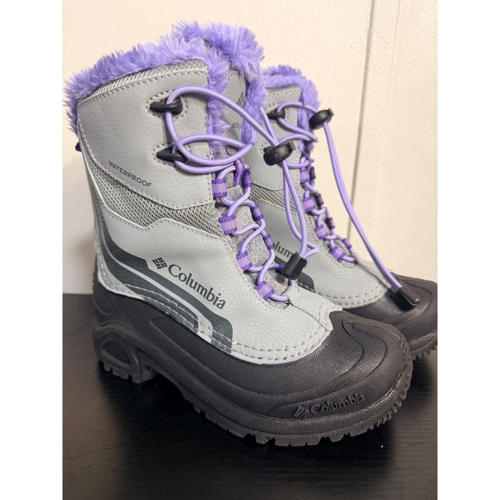 Columbia Bugaboot Plus IV Waterproof Snow Boots Youth Size 2 Omni-Heat
